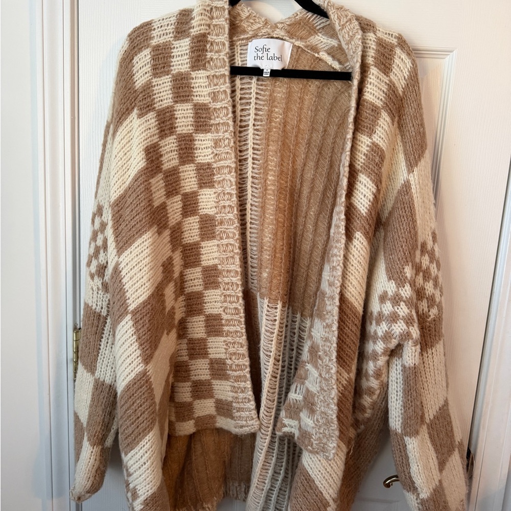 Tan and Cream Cardigan